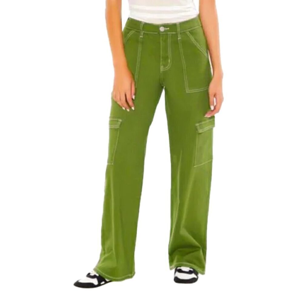 â¤ď¸ đ FOREVER 21 Twill Straight-Leg Cargo Pants size small